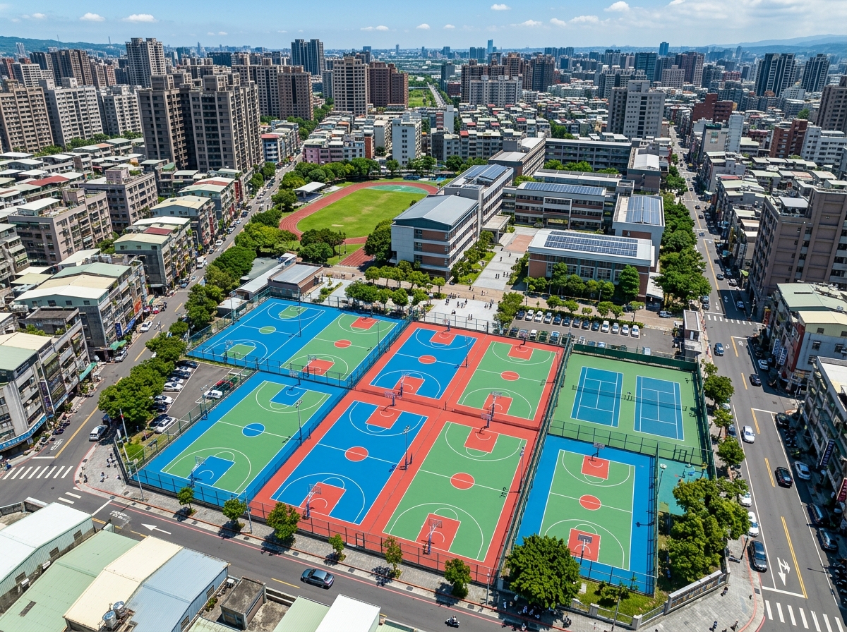 黄冈市全塑型塑胶跑道硅PU篮球场 - 排名